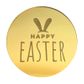 HAPPY EASTER ROUND | GOLD | MIRROR TOPPER | 50 PACK