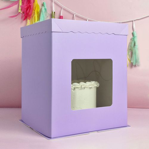 CAKE CRAFT | LILAC | 10X10X12.4 INCH CAKE BOX | RETAIL PACK