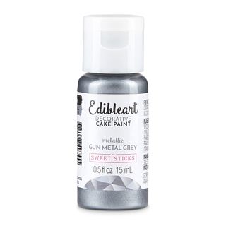 SWEET STICKS | GUN METAL GREY | METALLIC EDIBLEART PAINT | 15ML | B/B 01/05/25