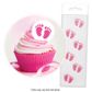 CAKE CRAFT | PINK BABY FEET | WAFER TOPPERS | PACKET OF 24