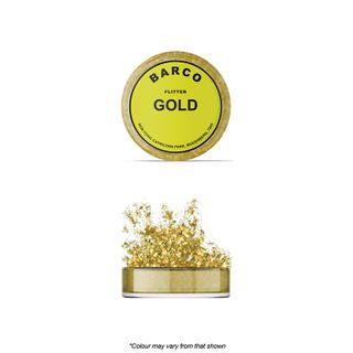 BARCO | FLITTER GLITTER | GOLD HOLOGRAM | NON TOXIC | 10ML
