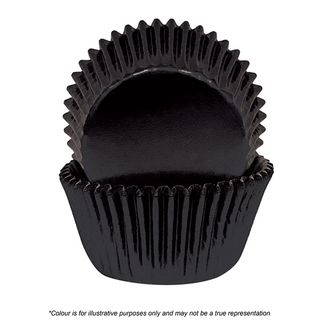 Black Foil Cupcake Liners qty 50 Black Foil Cupcake Liners 