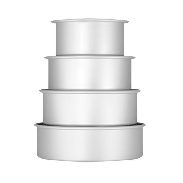 CAKE PAN/TIN ROUND SET OF (6-8-10-12 INCH) INCH DEEP
