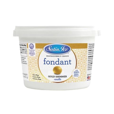 Satin Ice Gold Shimmer Fondant 454g