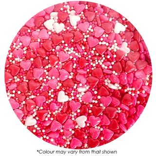SPRINK'D | PINK/RED/WHITE MIX | HEARTS/2MM SUGAR BALLS | 500G