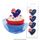 CAKE CRAFT | AUSTRALIAN FLAG HEART | WAFER TOPPERS | PACKET OF 16