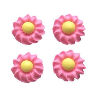 DAISY SWIRL SUGAR FLOWERS (150) PINK