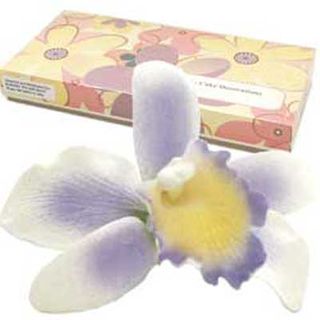 CATLEYA ORCHID PURPLE SMALL  (25) - SUGAR FLOWERS