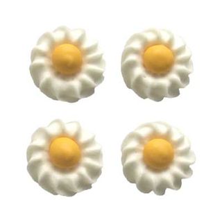 DAISY SWIRL SUGAR FLOWERS (150) WHITE