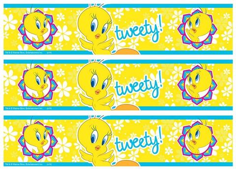 TWEETY - CAKE STRIPS A4 EDIBLE IMAGE