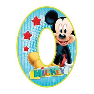 DISNEY MICKEY MOUSE NUMBER 0 | EDIBLE IMAGE