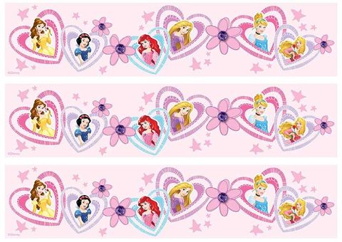 DISNEY PRINCESS - CAKE STRIPS A4 EDIBLE IMAGE
