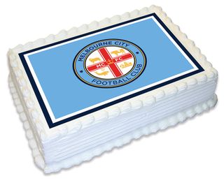 A-LEAGUE - MELBOURNE CITY FC -  A4 EDIBLE ICING IMAGE - 29.7CM X 21CM (APPROX.)