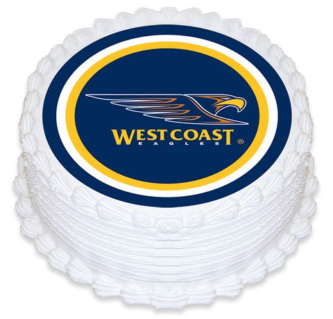 AFL WEST COAST ROUND EDIBLE ICING IMAGE - 6.3 INCH / 16CM