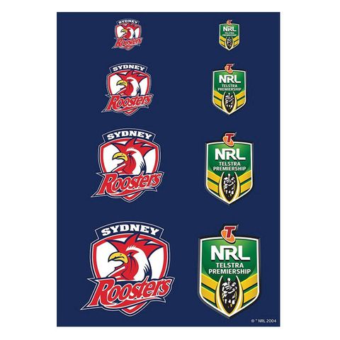 NRL SYDNEY ROOSTERS A4 LOGO SHEET | EDIBLE IMAGE