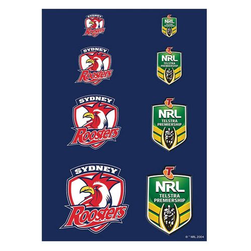 NRL SYDNEY ROOSTERS A4 LOGO SHEET | EDIBLE IMAGE