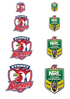 NRL SYDNEY ROOSTERS A4 LOGO SHEET | EDIBLE IMAGE