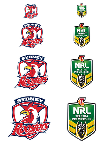 NRL SYDNEY ROOSTERS A4 LOGO SHEET | EDIBLE IMAGE