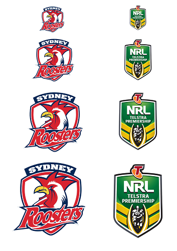 NRL SYDNEY ROOSTERS A4 LOGO SHEET | EDIBLE IMAGE