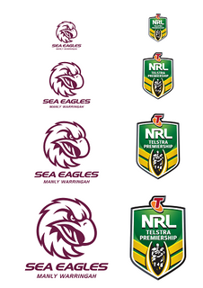 NRL MANLY SEA EAGLES A4 LOGO SHEET | EDIBLE IMAGE