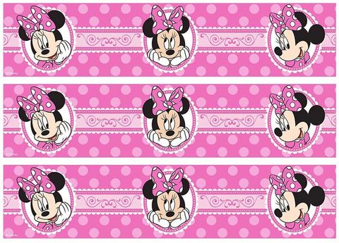 MINNIE MOUSE - CAKE STRIPS A4 EDIBLE IMAGE