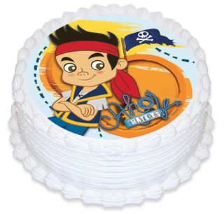 PIRATES ROUND EDIBLE ICING IMAGE - 6.3 INCH / 16CM