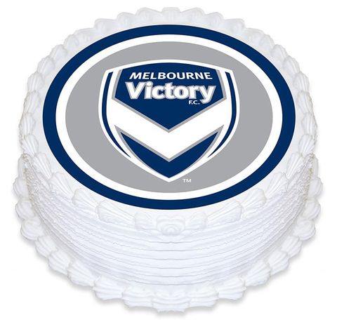 A-LEAGUE MELBOURNE VICTORY FC ROUND EDIBLE ICING IMAGE - 6.3 INCH / 16CM
