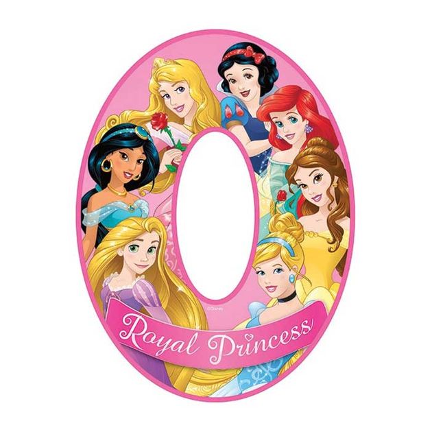 DISNEY PRINCESS NUMBER 0 EDIBLE IMAGE