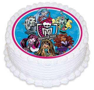 MONSTERS HIGH ROUND EDIBLE ICING IMAGE - 6.3 INCH / 16CM