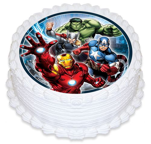 AVENGERS - ROUND EDIBLE ICING IMAGE - 6.3 INCH / 16CM