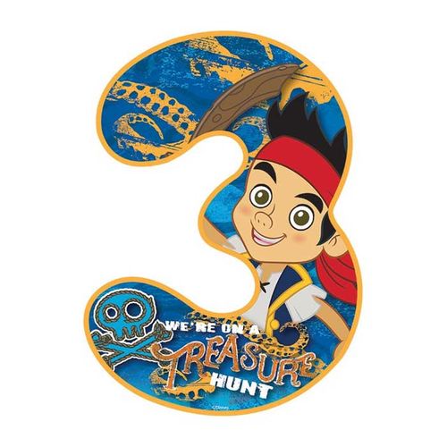DISNEY JAKE AND THE NEVER LAND PIRATES NUMBER 3 | EDIBLE IMAGE