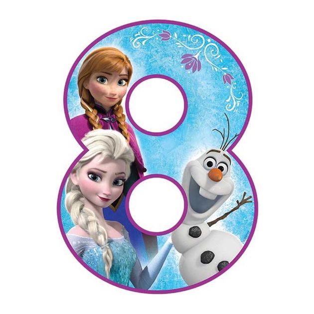 DISNEY FROZEN NUMBER 8 | EDIBLE IMAGE