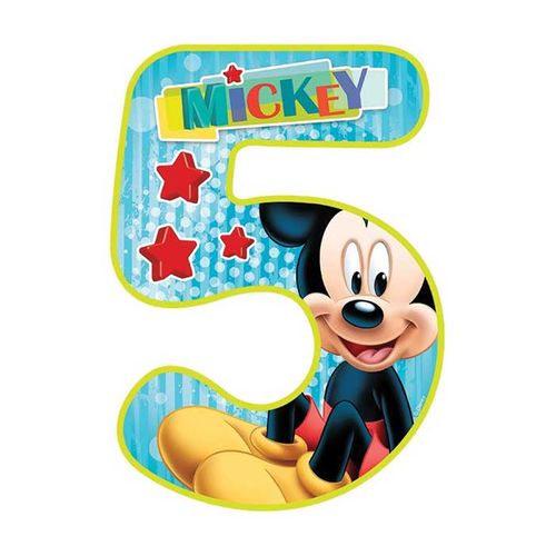 DISNEY MICKEY MOUSE NUMBER 5 | EDIBLE IMAGE