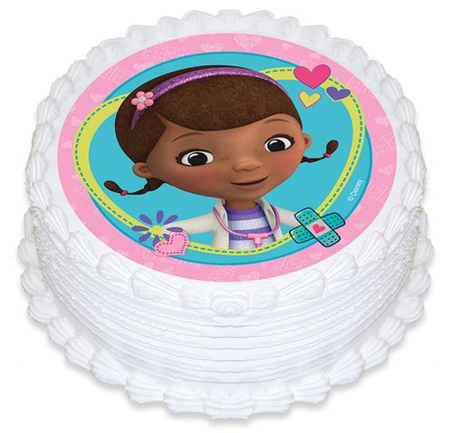 DOC MCSTUFFINS ROUND EDIBLE ICING IMAGE - 6.3 INCH / 16CM