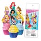 DISNEY PRINCESS EDIBLE WAFER CUPCAKE TOPPERS - 16 PIECE PACK