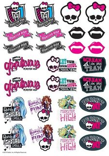 MONSTER HIGH - ICONS SHEET A4 EDIBLE IMAGE