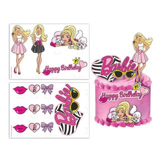 BARBIE CAKE TOPPER SCENE | EDIBLE IMAGE