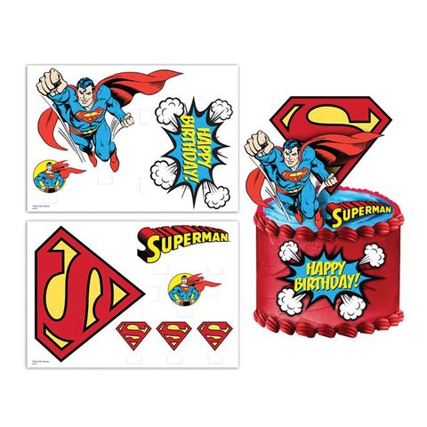 SUPERMAN CAKE TOPPER SCENE | EDIBLE IMAGE