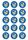 NRL PARRAMATTA EELS 2 INCH/5CM CUPCAKE IMAGE SHEET - 15 PER SHEET