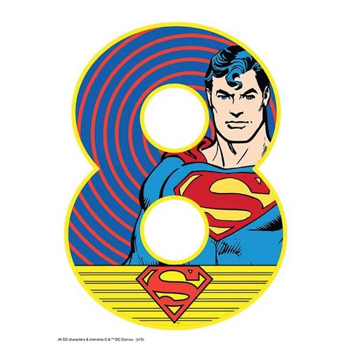 SUPERMAN NUMBER 8 | EDIBLE IMAGE