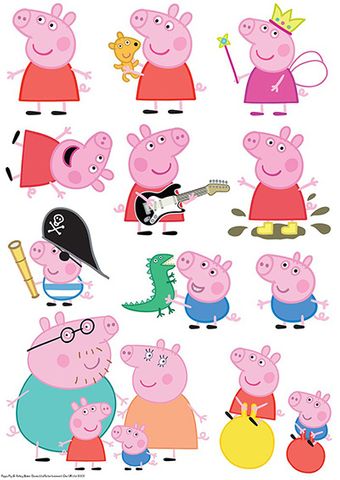 PEPPA PIG CHARACTER SHEET A4 EDIBLE IMAGE