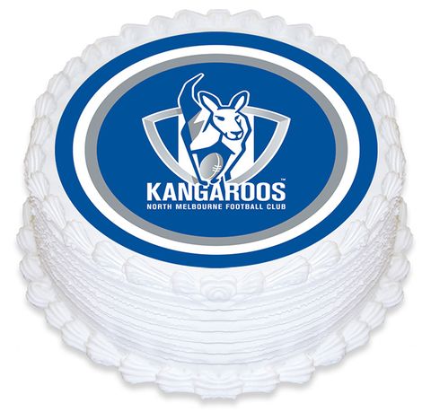 AFL KANGAROOS ROUND EDIBLE ICING IMAGE - 6.3 INCH / 16CM
