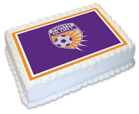 A-LEAGUE - PERTH GLORY FC  -  A4 EDIBLE ICING IMAGE - 29.7CM X 21CM (APPROX.)