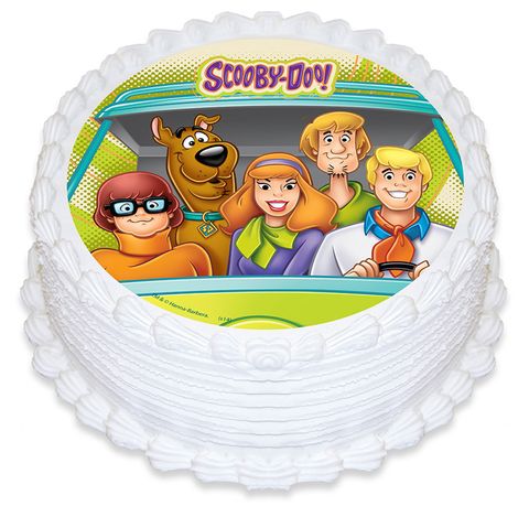 SCOOBY DOO ROUND EDIBLE ICING IMAGE - 6.3 INCH / 16CM
