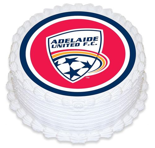 A-LEAGUE ADELAIDE UNITED FC ROUND EDIBLE ICING IMAGE - 6.3 INCH / 16CM
