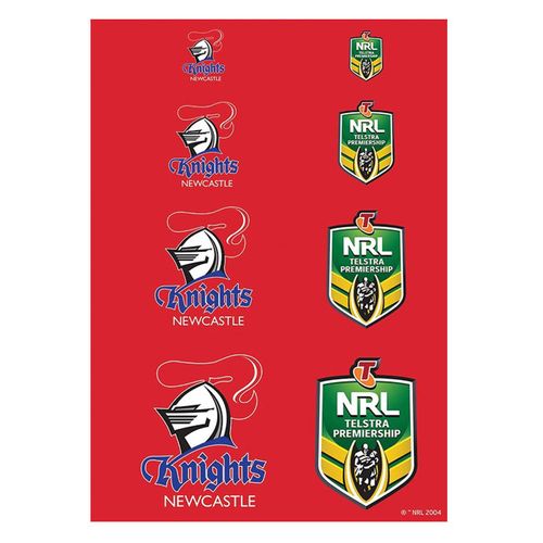 NRL NEWCASTLE KNIGHTS A4 LOGO SHEET | EDIBLE IMAGE