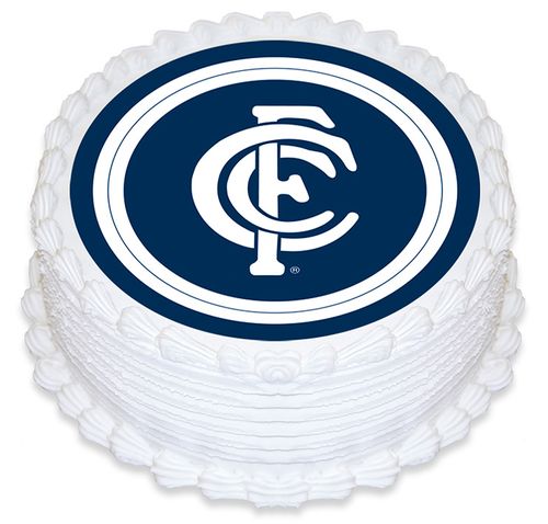 AFL CARLTON ROUND EDIBLE ICING IMAGE - 6.3 INCH / 16CM