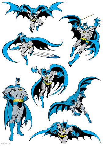 BATMAN CHARACTER SHEET A4 EDIBLE IMAGE