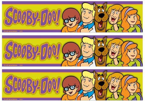 SCOOBY DOO CAKE STRIPS A4 EDIBLE IMAGE