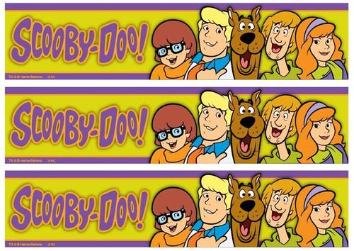 SCOOBY DOO CAKE STRIPS A4 EDIBLE IMAGE